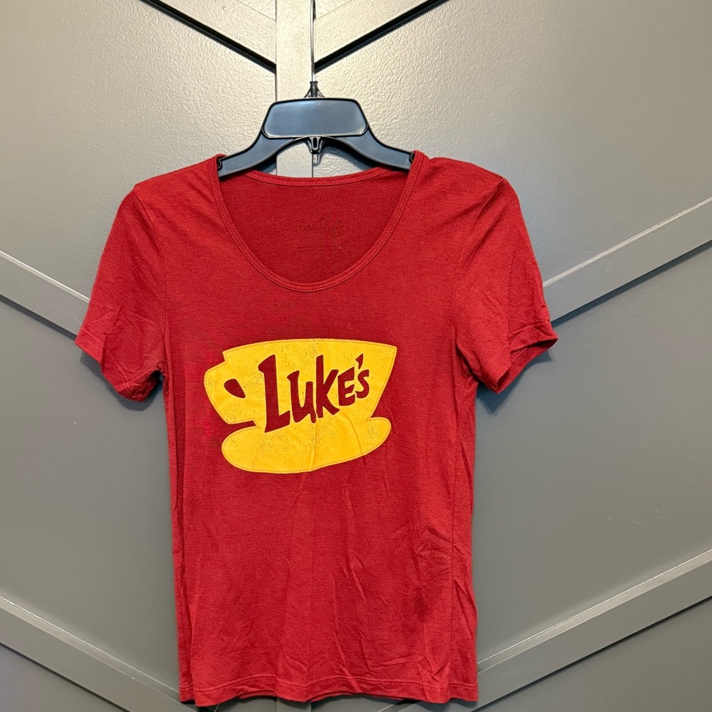 ☀️Gilmore Girls Red Graphic Tee with Yellow Logo